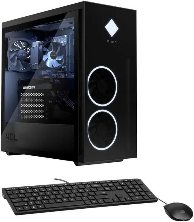 Alt view image 5 of 5 - HP OMEN 40L Gaming Desktop PC (AMD Ryzen 5 5600G 6-Core, GeForce RTX 3060 Ti 8GB GDDR6, 32GB RAM, 2TB PCIe SSD + 6TB HDD (3.5), WiFi 6, HDMI, Bluetooth 5.2, Win 10 Pro)