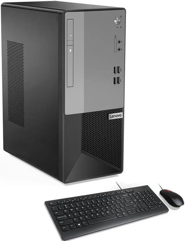 Alt view image 6 of 6 - Lenovo V50t G2 Home & Business Desktop (Intel i3-10100 4-Core, 4GB RAM, 1TB HDD, Intel UHD 630, HDMI, USB 3.2, Display Port, SD Card, Optical Drive, Black, No OS) Refurbished