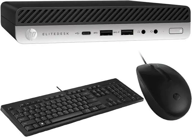 Alt view image 4 of 4 - HP Elitedesk 800 G4 School & Business Mini Desktop (Intel i5-8600 6-Core, 32GB RAM, 256GB PCIe SSD, Intel UHD 630, , Win 11 Pro) Refurbished