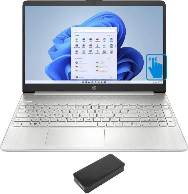 Main image of HP 15-dy2702dx Home & Business Laptop (Intel i3-1115G4 2-Core, 15.6" 60Hz Touch HD (1366x768), Intel UHD, 32GB RAM, 1TB m.2 SATA SSD, Wifi, HDMI, Webcam, Bluetooth, Win 11 Pro) with DV4K Dock