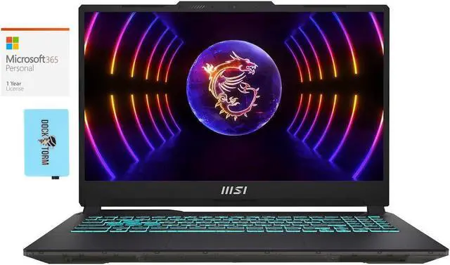 Main image of MSI Cyborg 15 A12VF Gaming & Entertainment Laptop (Intel i7-12650H 10-Core, 15.6" 144Hz Full HD (1920x1080), GeForce RTX 4060, Win 11 Home) with Microsoft 365 Personal , Dockztorm Hub