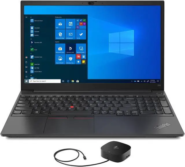 Main image of Lenovo E15 Gen 2 Home & Business Laptop (Intel i5-1135G7 4-Core, 15.6" 60 Hz Full HD (1920x1080), NVIDIA MX450, 8GB RAM, 512GB SSD, Wifi, USB 3.2, HDMI, Webcam, No OS) with G2 Universal Dock