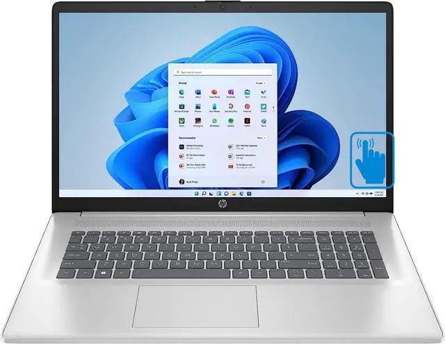 Main image of HP 17z -cp300 Home & Business Laptop (AMD Ryzen 5 7530U 6-Core, 16GB RAM, 256GB PCIe SSD, AMD Radeon, 17.3" 60 Hz Touch HD+ (1600x900), Wifi, Bluetooth, Backlit KB, Webcam, Win 11 Pro) Refurbished