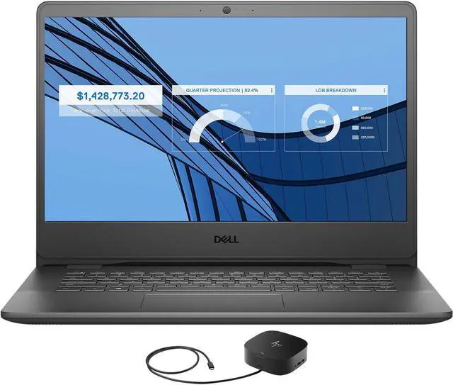 Main image of Dell Vostro 3400 Home & Business Laptop (Intel i5-1135G7 4-Core, 14.0" 60 Hz HD (1366x768), NVIDIA MX330, 8GB RAM, 256GB SSD + 1TB HDD, Backlit KB, Wifi, Ubuntu Linux 20.04) with G2 Universal Dock