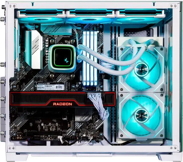 Alt view image 5 of 7 - Velztorm Minty Frog Custom Built Gaming Desktop PC (AMD Ryzen 7 5700X 8-Core, 64GB RAM, 4TB PCIe SSD + 3TB HDD (3.5), Radeon RX 6900 XT, Wifi, Bluetooth, HDMI, USB 3.2, Display Port, Win 10 Pro)