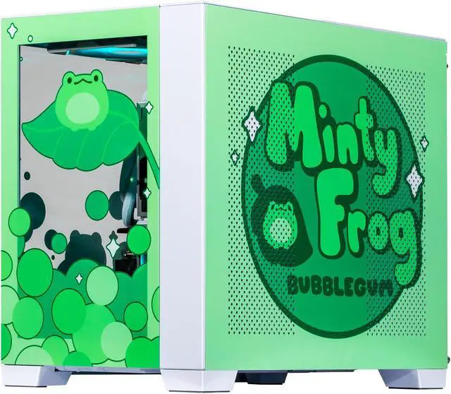Alt view image 7 of 7 - Velztorm Minty Frog Green Limited Edition Gaming PC (AMD Ryzen 7 5700X 8-Core, 16GB DDR4, 512GB PCIe SSD + 1TB HDD (3.5), GeForce RTX 3070, WiFi 5, BT 5, Liquid Cooled 240mm, 850W, Win 11 Home)