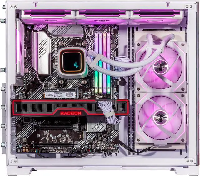 Alt view image 4 of 7 - Velztorm Bubble Cow Custom Built Gaming Desktop PC (AMD Ryzen 7 5700X, Radeon RX 9070 XT, 128GB DDR4, 4TB PCIe SSD + 6TB HDD, RGB Fans, 240mm AIO, 850W PSU, WiFi 5, Bluetooth 5.0, RJ-45, Win 10 Pro)