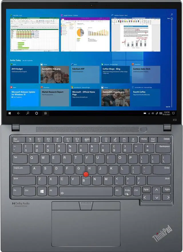Alt view image 5 of 7 - Lenovo ThinkPad X13 Gen 2 Home & Business Laptop (Intel i7-1185G7 4-Core, 16GB RAM, 512GB PCIe SSD, Intel Iris Xe, 13.3" 60 Hz Touch Wide UXGA (1920x1200), Fingerprint, Win 10 Pro) Refurbished