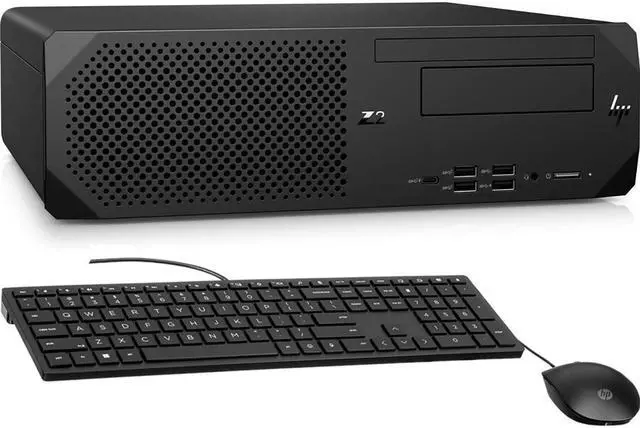 Alt view image 5 of 5 - HP Z2 G5 School & Business Mini Desktop (Intel i3-10100 4-Core, 32GB RAM, 500GB HDD, Intel UHD 630, Black, Win 10 Pro) Refurbished