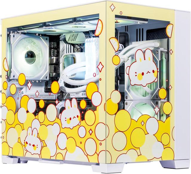 Main image of Velztorm Fruity Bunny Yellow Limited Edition Gaming PC (AMD Ryzen 7 5700X 8-Core, 16GB DDR4, 512GB PCIe SSD + 1TB HDD (3.5), GeForce RTX 3070, WiFi 5, BT 5, Liquid Cooled 240mm, 850W, Win11Home)