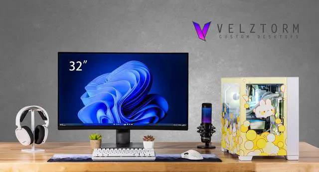 Alt view image 2 of 7 - Velztorm Fruity Bunny Custom Built Gaming Desktop PC (AMD Ryzen 7 5700X, Radeon RX 9070 XT, 128GB DDR4, 4TB PCIe SSD + 6TB HDD, RGB Fans, 240mm AIO, 850W PSU, WiFi 5, Bluetooth 5.0, RJ-45, Win 10 Pro)