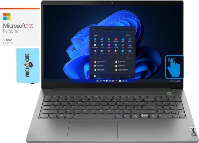 Main image of Lenovo ThinkBook 15 G4 Home & Business Laptop (Intel i5-1235U 10-Core, 15.6" 60 Hz Touch Full HD (1920x1080), Intel Iris Xe, 24GB RAM, Win 10 Pro) with Microsoft 365 Personal , Dockztorm Hub