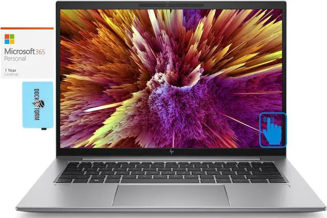 Main image of HP ZBook Firefly G10 Workstation Laptop (Intel i7-1360P 12-Core, 14.0" 60 Hz Touch Wide UXGA (1920x1200), Intel Iris Xe, 32GB DDR5 5200MHz RAM, Win 11 Pro) with Microsoft 365 Personal , Dockztorm Hub