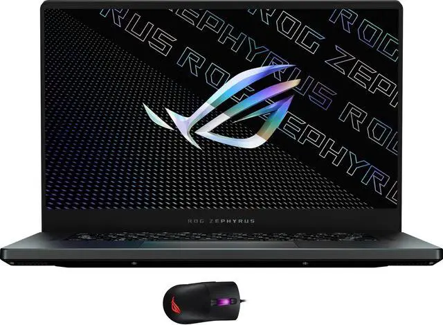 Main image of ASUS ROG Zephyrus G15 Gaming & Business Laptop (AMD Ryzen 9 5900HS 8-Core, 15.6" 165 Hz Quad HD (2560x1440), NVIDIA GeForce RTX 3080, 16GB RAM, 2x1TB PCIe SSD (2TB), Win 11 Home) with Gaming Mouse