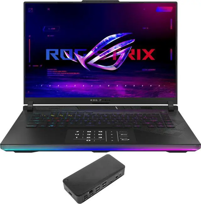Main image of ASUS ROG Strix SCAR 16 Gaming Laptop (Intel i9-14900HX 24-Core, 16.0" 240 Hz Wide QXGA (2560x1600), GeForce RTX 4090, 32GB DDR5 5600MHz RAM, 2TB SSD, Backlit KB, Wifi, Win 11 Pro) with USB-C Dock