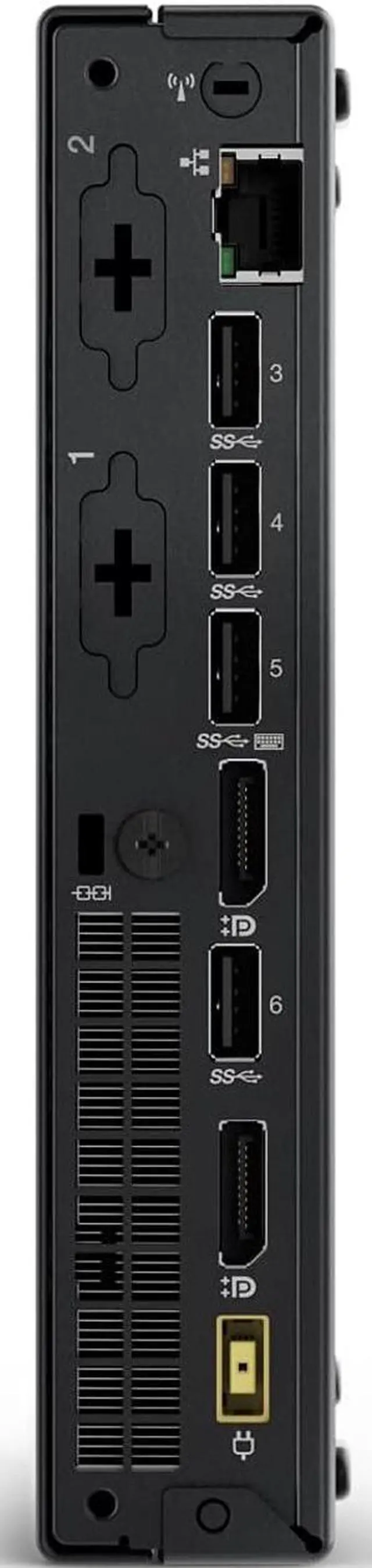 Alt view image 4 of 7 - Lenovo ThinkCentre M625q Business Mini Desktop (AMD E2-9000e, Integrated Graphics, 4GB DDR4, 128GB SSD, 65W PSU, RJ-45, 2 Display Port, Win 11 Home) (Renewed)