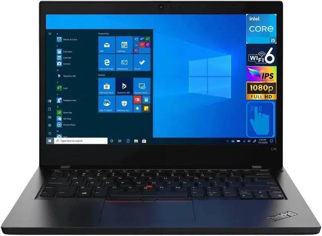 Main image of Lenovo ThinkPad L14 14.0" 60Hz Touchscreen FHD IPS Business Laptop (Intel i5-1135G7 4-Core, Intel Iris Xe, 16GB RAM, 256GB PCIe SSD, Killer WiFi 6E, HDMI, Webcam, Bluetooth 5.3, Win 10 Pro)