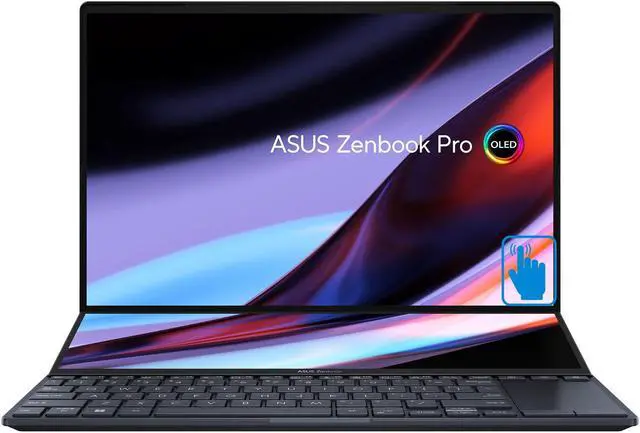 Main image of ASUS Zenbook Pro 14 Duo Gaming & Entertainment Laptop (Intel i9-12900H 14-Core, 32GB LPDDR5 4800MHz RAM, 1TB PCIe SSD, GeForce RTX 3050 Ti, 14.5, 120 Hz Touch Wifi, Win 10 Pro) Refurbished