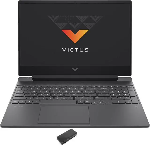 Main image of HP Victus 15t Gaming Laptop (Intel i5-13500H 12-Core, 15.6" 60 Hz Full HD (1920x1080), GeForce RTX 4050, 16GB RAM, 512GB SSD, Backlit KB, Wifi, Webcam, Bluetooth, Win 11 Home Plus) with USB-C Dock