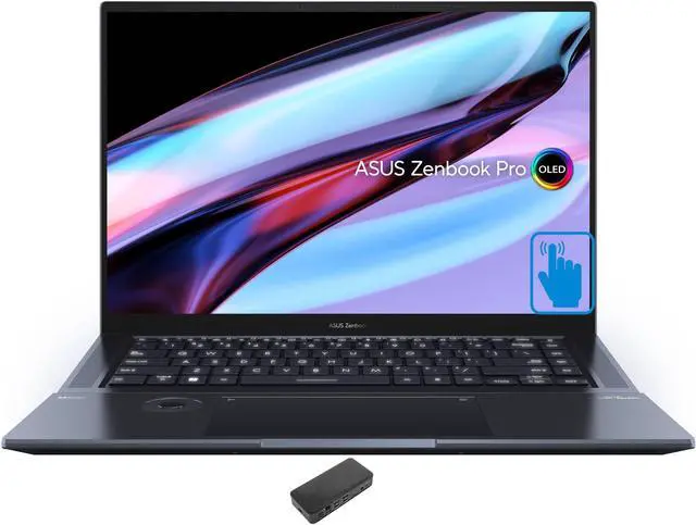 Main image of ASUS Zenbook Pro 16X UX7602 Gaming & Business Laptop (Intel i9-13900H 14-Core, 16.0" 60 Hz Touch 4K (3840x2400), GeForce RTX 4070, 32GB LPDDR5 6000MHz RAM, 1TB SSD, Win 11 Home) with USB-C Dock