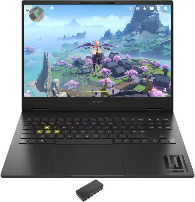 Main image of HP OMEN Transcend Gaming & Entertainment Laptop (Intel i7-13700HX 16-Core, 16.0" 240 Hz Wide QXGA (2560x1600), GeForce RTX 4070, 64GB DDR5 4800MHz RAM, 2TB PCIe SSD, Win 10 Pro) with USB-C Dock