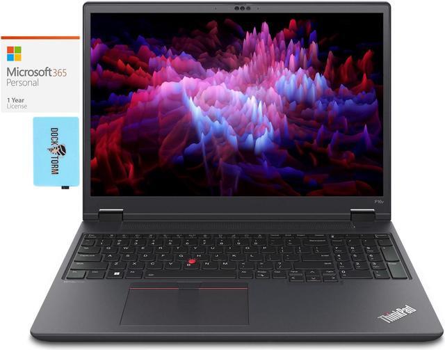 Main image of Lenovo ThinkPad P16v Gen 1 Home & Business Laptop (AMD Ryzen 9 PRO 7940HS 8-Core, 16.0" 60 Hz Wide UXGA (1920x1200), NVIDIA RTX 2000 Ada, Win 11 Pro) with Microsoft 365 Personal , Dockztorm Hub
