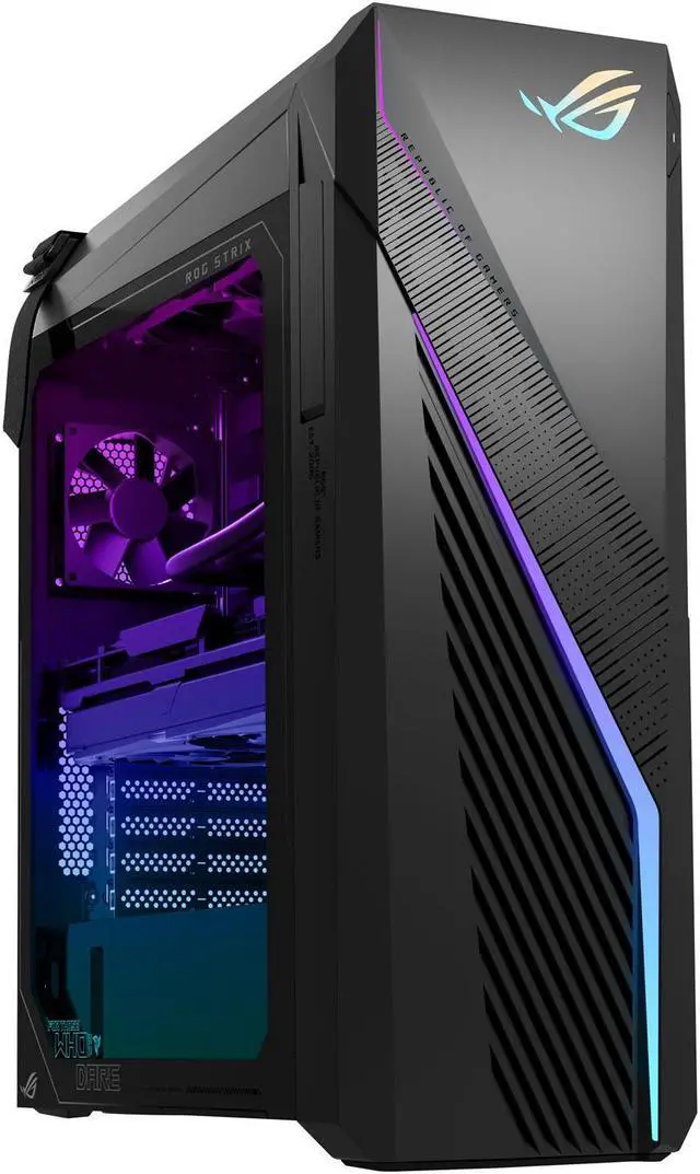 Main image of ASUS ROG STRIX G16CHR Gaming Desktop PC (Intel i7-14700F, GeForce RTX 4070 12GB 12GB GDDR6X, 16GB DDR5, 2x512GB PCIe SSD (1TB), 750W PSU, WiFi 6E, Bluetooth 5.3, RJ-45, Win 11 Home) (Renewed)