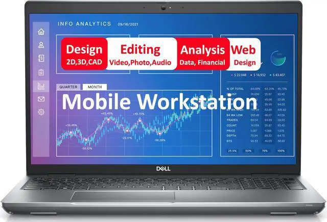 Alt view image 2 of 7 - Dell Precision 3571 Laptop (Intel i7-12800H 14-Core, 64GB DDR5 4800MHz RAM, 512GB M.2 2230 PCIe SSD, NVIDIA T600, 15.6" 60 Hz Full HD (1920x1080), Wifi, Bluetooth, Backlit KB, Win 11 Pro) (Renewed)
