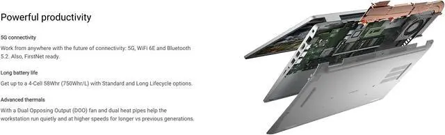 Alt view image 7 of 7 - Dell Precision 3571 Laptop (Intel i7-12800H 14-Core, 64GB DDR5 4800MHz RAM, 512GB M.2 2230 PCIe SSD, NVIDIA T600, 15.6" 60 Hz Full HD (1920x1080), Wifi, Bluetooth, Backlit KB, Win 11 Pro) (Renewed)