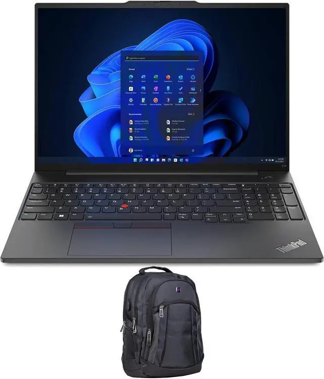 Main image of Lenovo ThinkPad E16 GEN 1 Home & Business Laptop (AMD Ryzen 7 7730U 8-Core, 16.0" 60 Hz Wide UXGA (1920x1200), 16GB RAM, 2TB PCIe SSD, Wifi, Webcam, Bluetooth, Win 10 Pro) with Premium Backpack