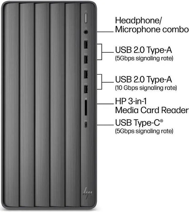 Alt view image 5 of 7 - HP Envy Business Desktop (Intel i7-14700 20-Core, 16GB RAM, 1TB SSD, Intel UHD 770, Wifi, Bluetooth, Black, Win 11 Home) (Renewed)