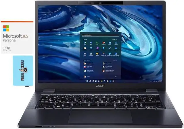 Main image of Acer TravelMate P4 Home & Business Laptop (AMD Ryzen 5 PRO 6650U 6-Core, 14.0" 60 Hz Wide UXGA (1920x1200), AMD Radeon 660M, Win 11 Pro) with Microsoft 365 Personal , Dockztorm Hub