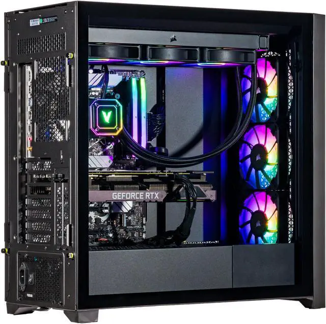 Alt view image 3 of 7 - Velztorm iCUE Certified Aciex Custom Built Gaming Desktop PC (Intel i9-13900K, GeForce RTX 5070, 64GB DDR5, 4TB PCIe SSD, RGB Fans, 360mm AIO, 1000W PSU, WiFi 6, Bluetooth 5.2, RJ-45, Win 11 Pro)