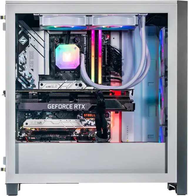 Alt view image 3 of 7 - Velztorm iCUE Certified White Armix Custom Built Gaming Desktop PC (AMD Ryzen 9 7900X, GeForce RTX 5070, 32GB DDR5, 2TB PCIe SSD, RGB Fans, 240mm AIO, 1000W PSU, WiFi 6E, Bluetooth 5.2, Win 11 Pro)