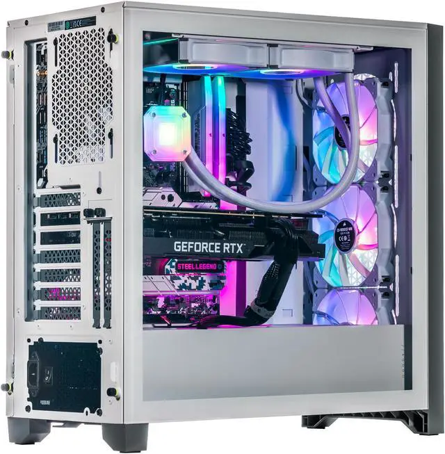 Alt view image 4 of 7 - Velztorm iCUE Certified White Armix Custom Built Gaming Desktop PC (AMD Ryzen 9 7900X, GeForce RTX 5070, 32GB DDR5, 2TB PCIe SSD, RGB Fans, 240mm AIO, 1000W PSU, WiFi 6E, Bluetooth 5.2, Win 11 Pro)