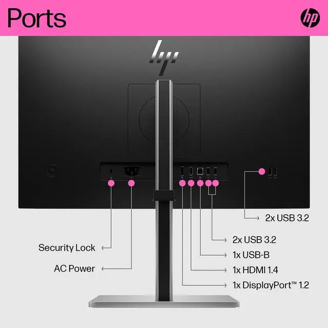 Alt view image 7 of 7 - HP E24t G5 6N6E6AA#ABA 24" Touchscreen Monitor: 75Hz Refresh Rate, 5 ms response time, Full HD (1920x1080) IPS, Anti-glare Screen, VESA Compatible- Ideal for Home & Business Use