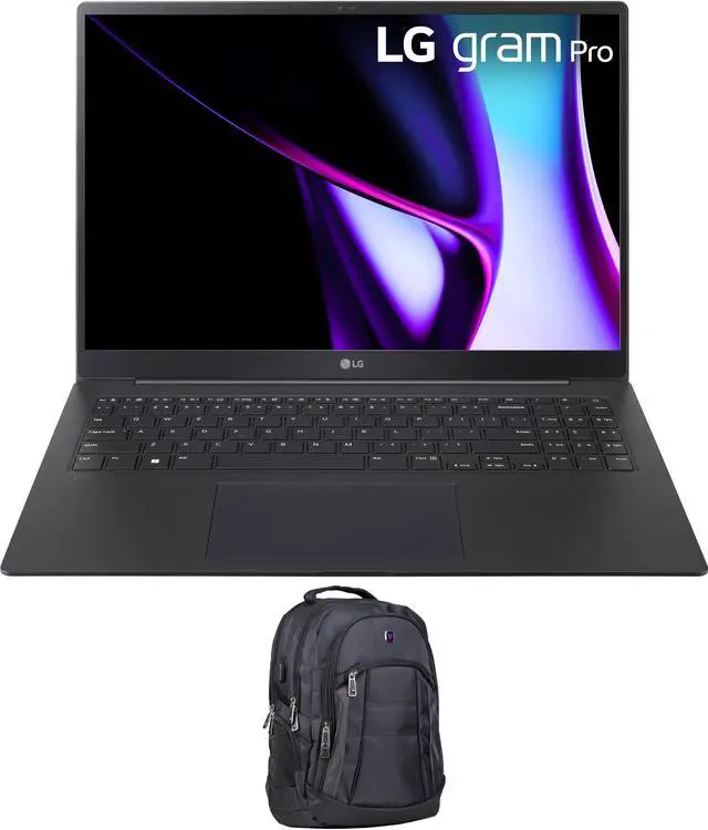 Main image of LG Gram Pro Home & Business Laptop (Intel Ultra 7-155H 16-Core, 16.0" 120 Hz 2.8K (2880x1800), GeForce RTX 3050, 32GB LPDDR5X 7466MHz RAM, 2TB PCIe SSD, Win 11 Pro) with Premium Backpack