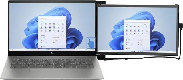 Alt view image 3 of 7 - HP Envy Home & Business Laptop (Intel Core Ultra 7 155U 12-Core, 17.3" 60 Hz Touch Full HD (1920x1080), NVIDIA GeForce RTX 3050, 32GB DDR5 5600MHz RAM, 1TB SSD, Backlit KB, Wifi, Win 11 Home)