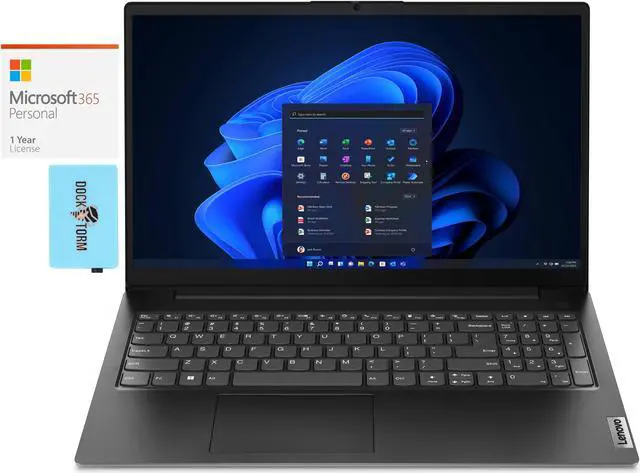 Main image of Lenovo V15 G4 ABP Home & Business Laptop (AMD Ryzen 7 7730U 8-Core, 15.6" 60 Hz Full HD (1920x1080), AMD Radeon, 16GB RAM, 512GB SSD, Wifi, Win 11 Pro) with Microsoft 365 Personal , Dockztorm Hub