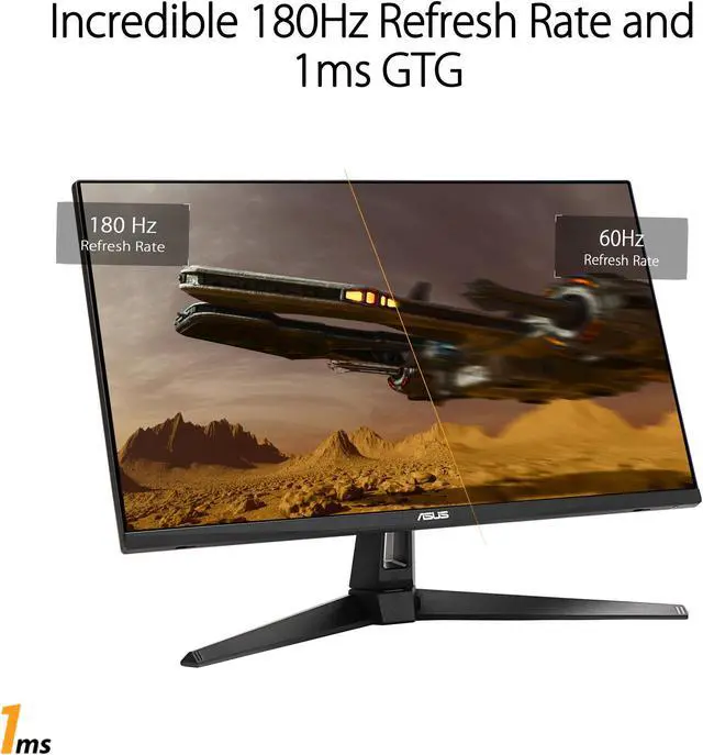 Alt view image 6 of 7 - ASUS VG27AQ3A 27" Monitor: 180Hz Refresh Rate, 1 ms response time, Quad HD (2560x1440) IPS, Non-glare Screen, VESA Compatible- Ideal for Gaming & Business Use, Pack-2