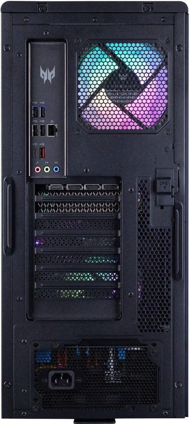 Alt view image 6 of 6 - Acer Predator Orion 5000 Gaming Desktop PC (Intel i7-14700F 20-Core, GeForce RTX 4070 SUPER 12GB, 64GB DDR5 4400MHz RAM, 2TB PCIe SSD, Wifi, Win 11 Home) with Microsoft 365 Personal , Dockztorm Hub