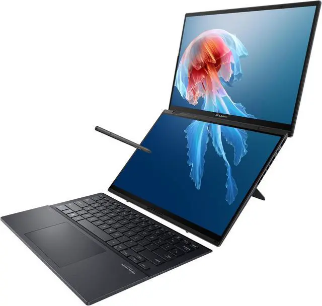 Alt view image 6 of 7 - ASUS Zenbook Duo School & Business 2-in-1 Laptop 14.0" Touchscreen OLED WUXGA Display (Intel Ultra 7-155H, 16GB LPDDR5X, 1TB SSD, Active Pen, Backlit KB, 2 Thunderbolt 4, Win 11 Home) (Renewed)