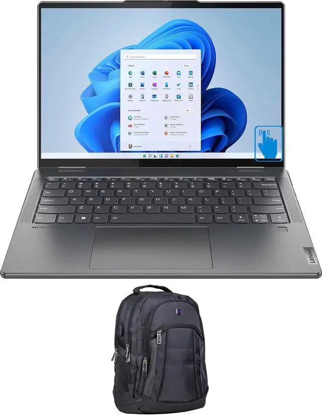 Main image of Lenovo Yoga 7i School & Business 2-in-1 Laptop (Intel Ultra 5-125U 12-Core, 14.0" 60 Hz Touch Wide UXGA (1920x1200), Intel Graphics, 16GB LPDDR5X 7466MHz RAM, Win 11 Home) with Premium Backpack
