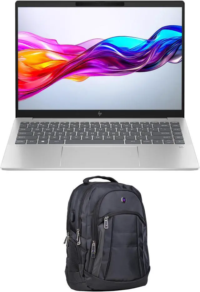 Main image of HP Pavilion Plus 14-ew0010nr Home & Business Laptop (Intel i5-1335U 10-Core, 14.0" 120 Hz Wide QXGA (2560x1600), Intel Iris Xe, 16GB LPDDR5 5200MHz RAM, Win 11 Home) with Premium Backpack