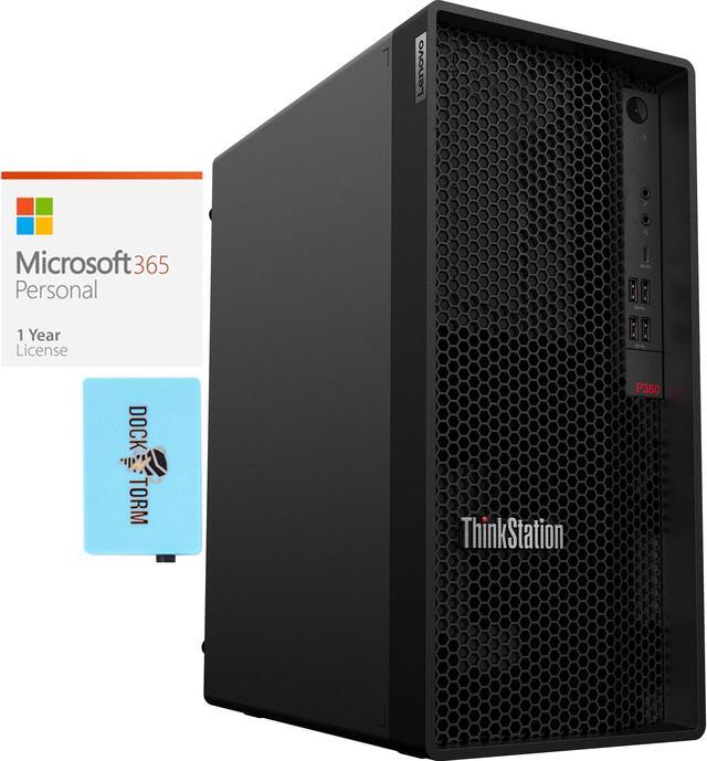 Main image of Lenovo P360 Workstation Desktop (Intel i7-12700 12-Core, Intel UHD 770, 16GB DDR5 4800MHz RAM, 256GB PCIe SSD, Wifi, Bluetooth, Win 10 Pro) with Microsoft 365 Personal , Dockztorm Hub