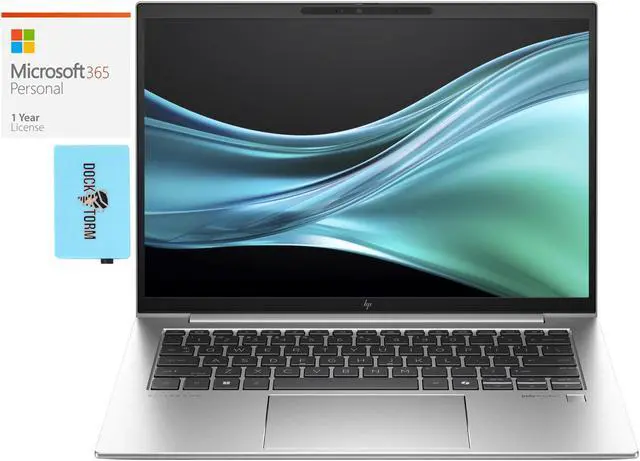 Main image of HP Elitebook 840 G11 Home & Business Laptop (Intel Ultra 5-125U 12-Core, 14.0" 60 Hz Wide UXGA (1920x1200), Integrated Graphics, Win 11 Pro) with Microsoft 365 Personal , Dockztorm Hub