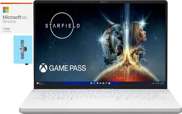 Main image of ASUS ROG Zephyrus G14 GA402 Gaming & Entertainment Laptop (AMD Ryzen 9 7940HS 8-Core, 14.0" 165 Hz Wide QXGA (2560x1600), GeForce RTX 4080, Win 11 Home) with Microsoft 365 Personal , Dockztorm Hub