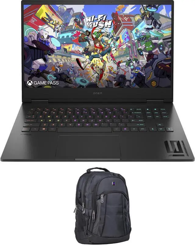 Main image of HP Omen 16t-wf100 Gaming & Entertainment Laptop (Intel i9-14900HX 24-Core, 16.1" 165 Hz Full HD (1920x1080), GeForce RTX 4070, 64GB DDR5 5600MHz RAM, Win 10 Pro) with Premium Backpack