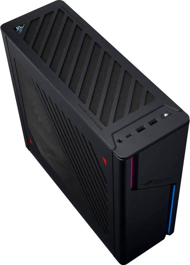 Alt view image 7 of 7 - ASUS ROG G22CH Gaming Desktop PC (Intel i9-13900KF, GeForce RTX 4070 12GB GDDR5, 32GB DDR5, 1TB SSD + HD  HDD, Liquid Cooling, 600W PSU, WiFi 6E, Bluetooth 5.3, RJ-45, Win 11 Home) (Renewed)