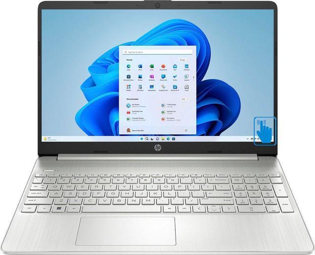 Main image of HP 15 School & Business Laptop (Intel i3-1215U 6-Core, 32GB RAM, 1TB PCIe SSD, Intel UHD, 15.6" 60 Hz Touch HD (1366x768), Wifi, Bluetooth, Webcam, Natural Silver, Win 11 Pro)